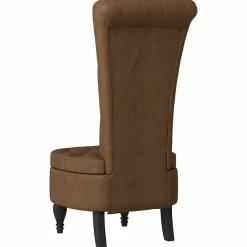vidaXL Sillas-Silla de estilo zueco Marrón 56,5 x 70 x 110 cm
