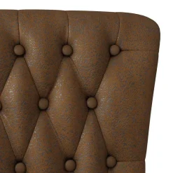 vidaXL Sillas-Silla de estilo zueco Marrón 56,5 x 70 x 110 cm