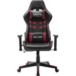 vidaXL Sillas-Silla de gaming de cuero sintético