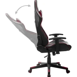 vidaXL Sillas-Silla de gaming de cuero sintético