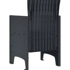 vidaXL Silla de Jardín 2 pcs Antracita 53 x 49 x 85 cm Polipropileno Discount