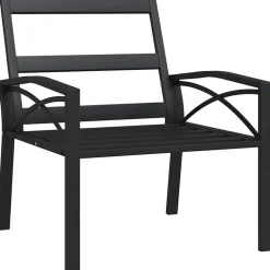 vidaXL Muebles De Jardín-Silla de jardín acero con cojines 68x76x79 cm