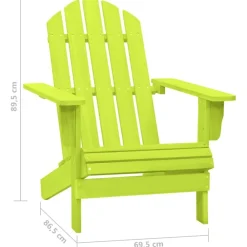 vidaXL Muebles De Jardín-Silla de jardín Adirondack madera maciza de abeto