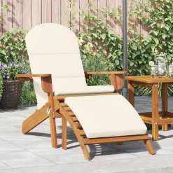 vidaXL Muebles De Jardín-Silla de jardín Adirondack con reposapiés madera maciza acacia