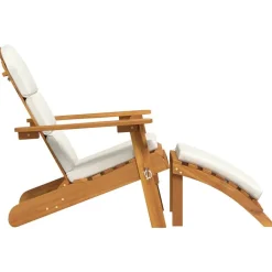vidaXL Muebles De Jardín-Silla de jardín Adirondack con reposapiés madera maciza acacia