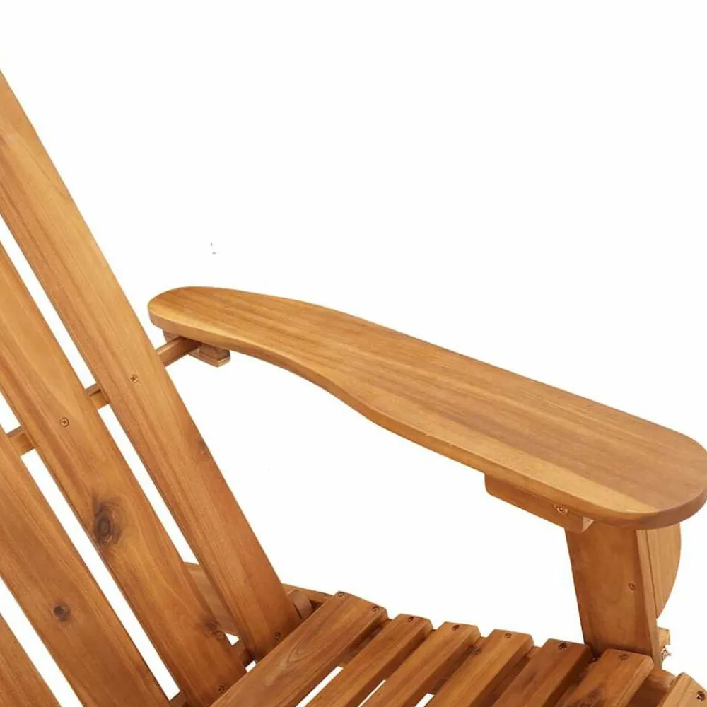 vidaXL Muebles De Jardín-Silla de jardín Adirondack con reposapiés madera maciza acacia