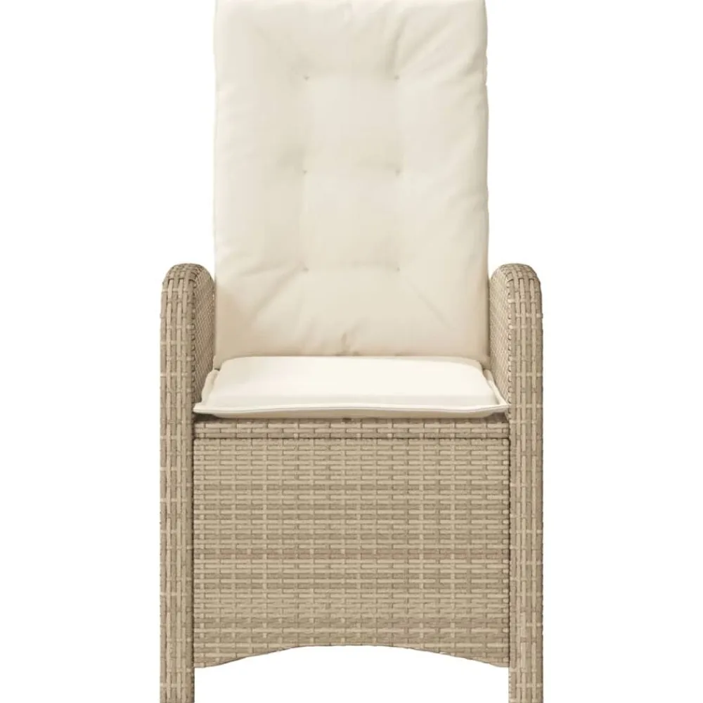 vidaXL Muebles De Jardín-Silla de jardín reclinable con cojines ratán sintético