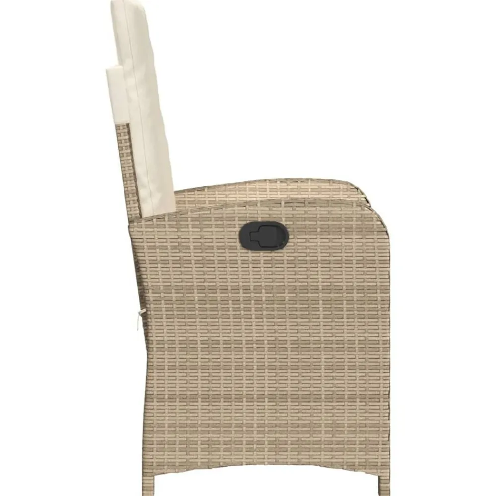 vidaXL Muebles De Jardín-Silla de jardín reclinable con cojines ratán sintético