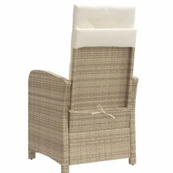 vidaXL Muebles De Jardín-Silla de jardín reclinable con cojines ratán sintético