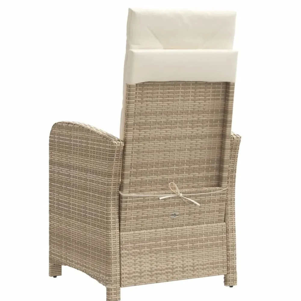 vidaXL Muebles De Jardín-Silla de jardín reclinable con cojines ratán sintético