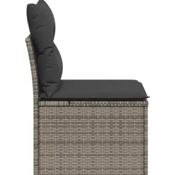 vidaXL Muebles De Jardín-Silla de jardín sin reposabrazos con cojines ratán PE