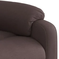 vidaXL Silla de masaje reclinable de pie de tela marrón oscuro Marrón oscuro Clearance