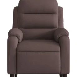 vidaXL Silla de masaje reclinable de pie de tela marrón oscuro Marrón oscuro Clearance