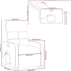 vidaXL Silla de masaje reclinable de pie de tela marrón Marr&oacute;n Best
