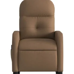vidaXL Silla de masaje reclinable de pie de tela marrón Marr&oacute;n Best