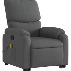 vidaXL Sillas-Silla de masaje reclinable de pie de tela