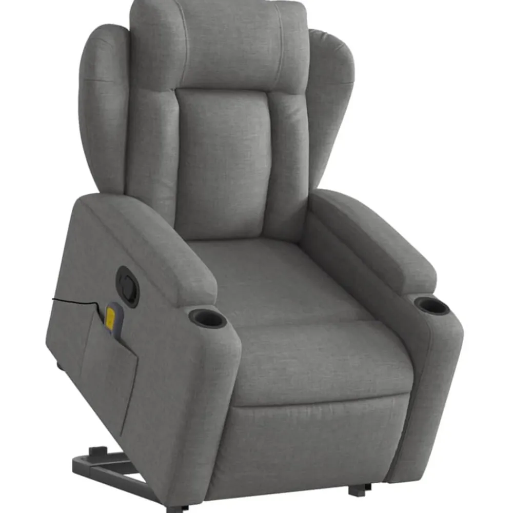 vidaXL Sillas-Silla de masaje reclinable de pie de tela