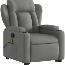 vidaXL Sillas-Silla de masaje reclinable de pie de tela