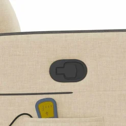 vidaXL Silla de masaje reclinable de pie de tela color Crema Outlet