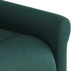 vidaXL Sillas-Silla de masaje reclinable de pie de tela verde oscura