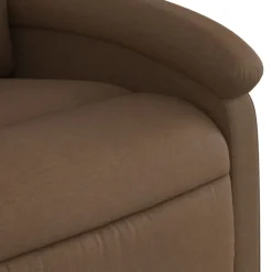 vidaXL Sillas-Silla de masaje reclinable de pie de tela marrón