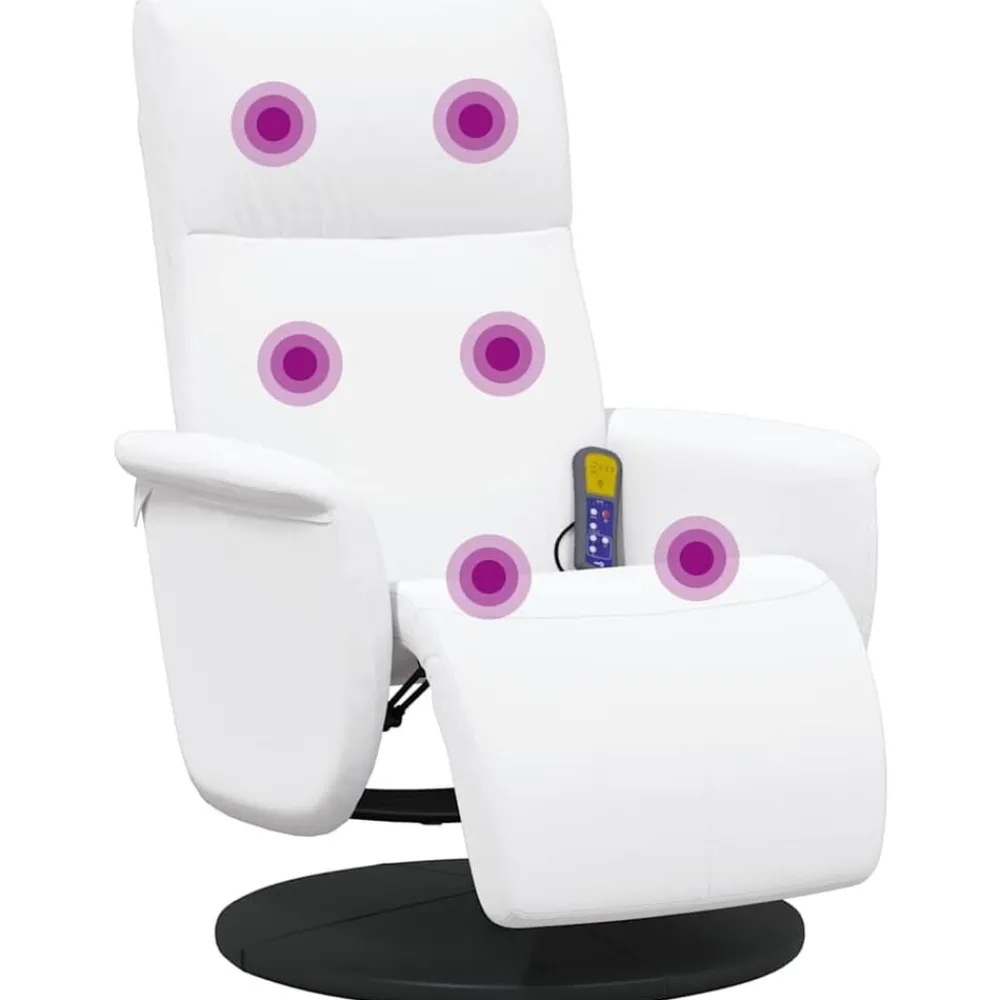 vidaXL Sillas-Silla de masajes reclinable 71 x 90 x 105 cm Cuero sintético