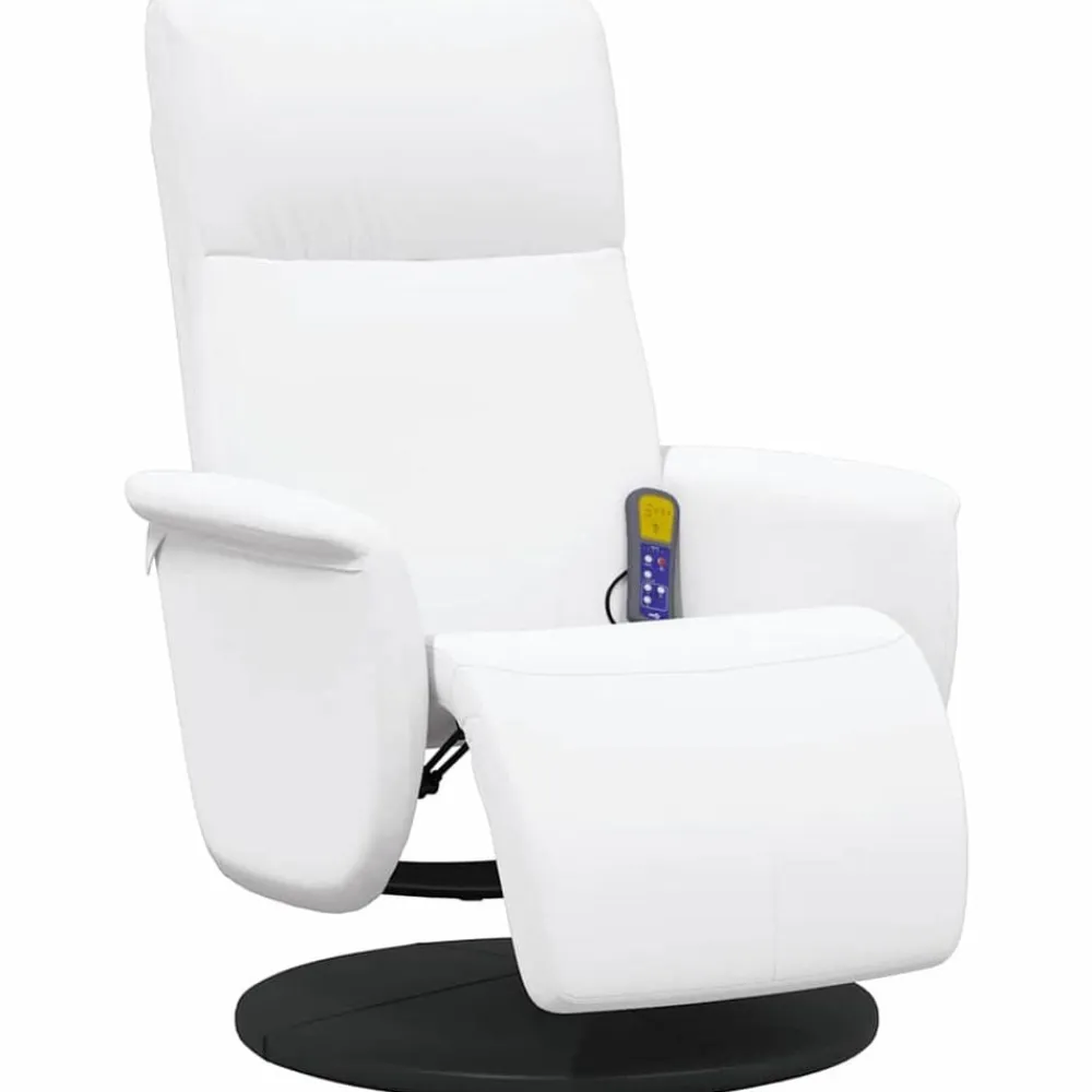 vidaXL Sillas-Silla de masajes reclinable 71 x 90 x 105 cm Cuero sintético