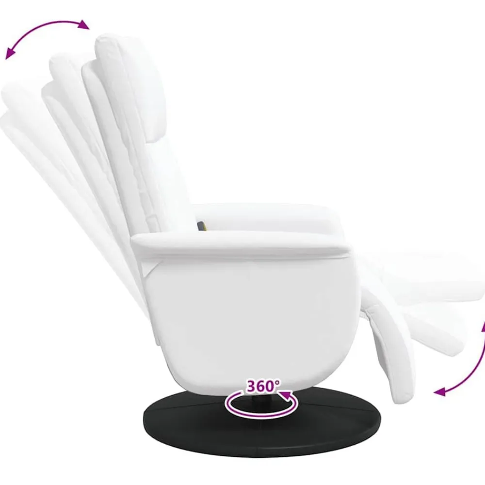 vidaXL Sillas-Silla de masajes reclinable 71 x 90 x 105 cm Cuero sintético