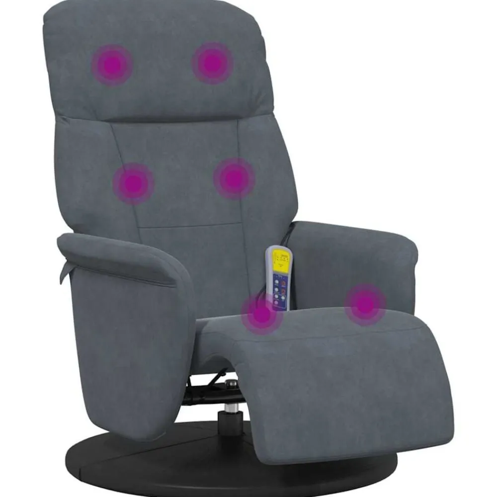 vidaXL Silla de masajes reclinable 91 x 71 x 105 cm Gris oscuro Hot