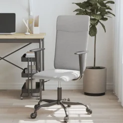 vidaXL Mobiliario De Oficina-Silla de oficina altura ajustable tela
