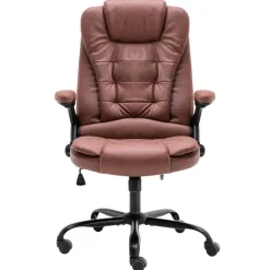 vidaXL Mobiliario De Oficina-Silla de oficina de piel de ante sintética marrón