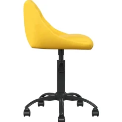 vidaXL Mobiliario De Oficina-Silla de oficina de terciopelo amarilla mostaza