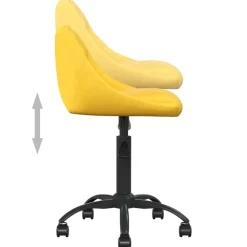 vidaXL Mobiliario De Oficina-Silla de oficina de terciopelo amarilla mostaza