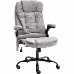 vidaXL Mobiliario De Oficina-Silla de oficina de masaje piel de ante sintética