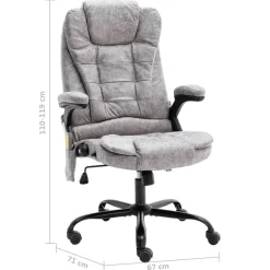 vidaXL Mobiliario De Oficina-Silla de oficina de masaje piel de ante sintética