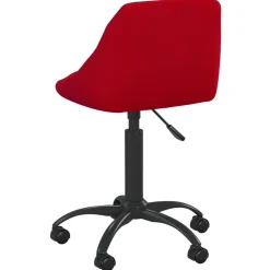 vidaXL Silla de oficina de terciopelo rojo tinto Rojo vino tinto Hot