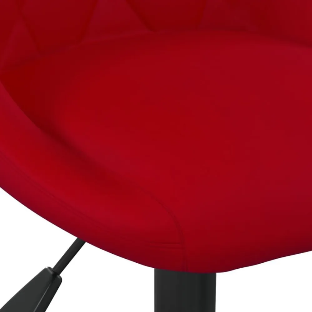 vidaXL Silla de oficina de terciopelo rojo tinto Rojo vino tinto Hot