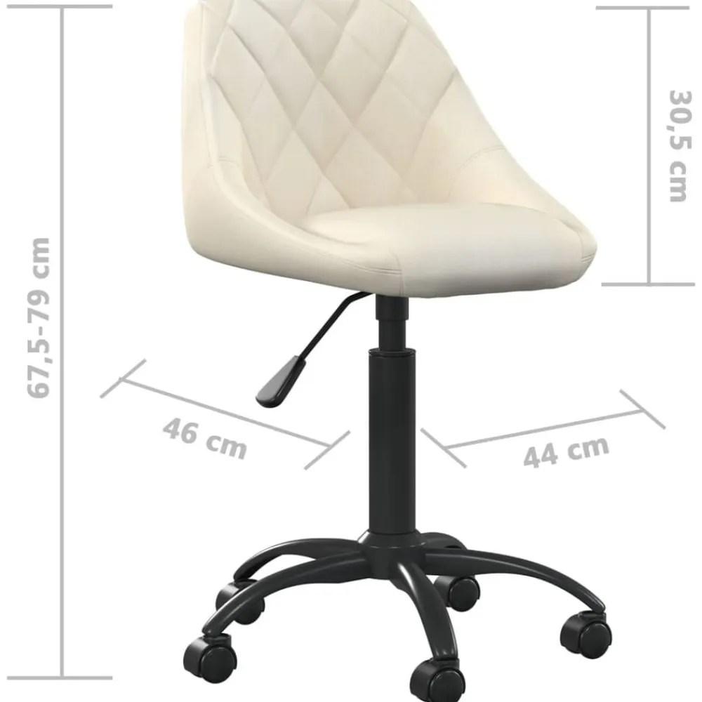 vidaXL Mobiliario De Oficina-Silla de oficina de terciopelo