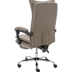 vidaXL Silla de oficina de masaje de tela gris Taupé Clearance