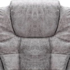 vidaXL Silla de oficina de piel de ante sintética Gris claro Discount