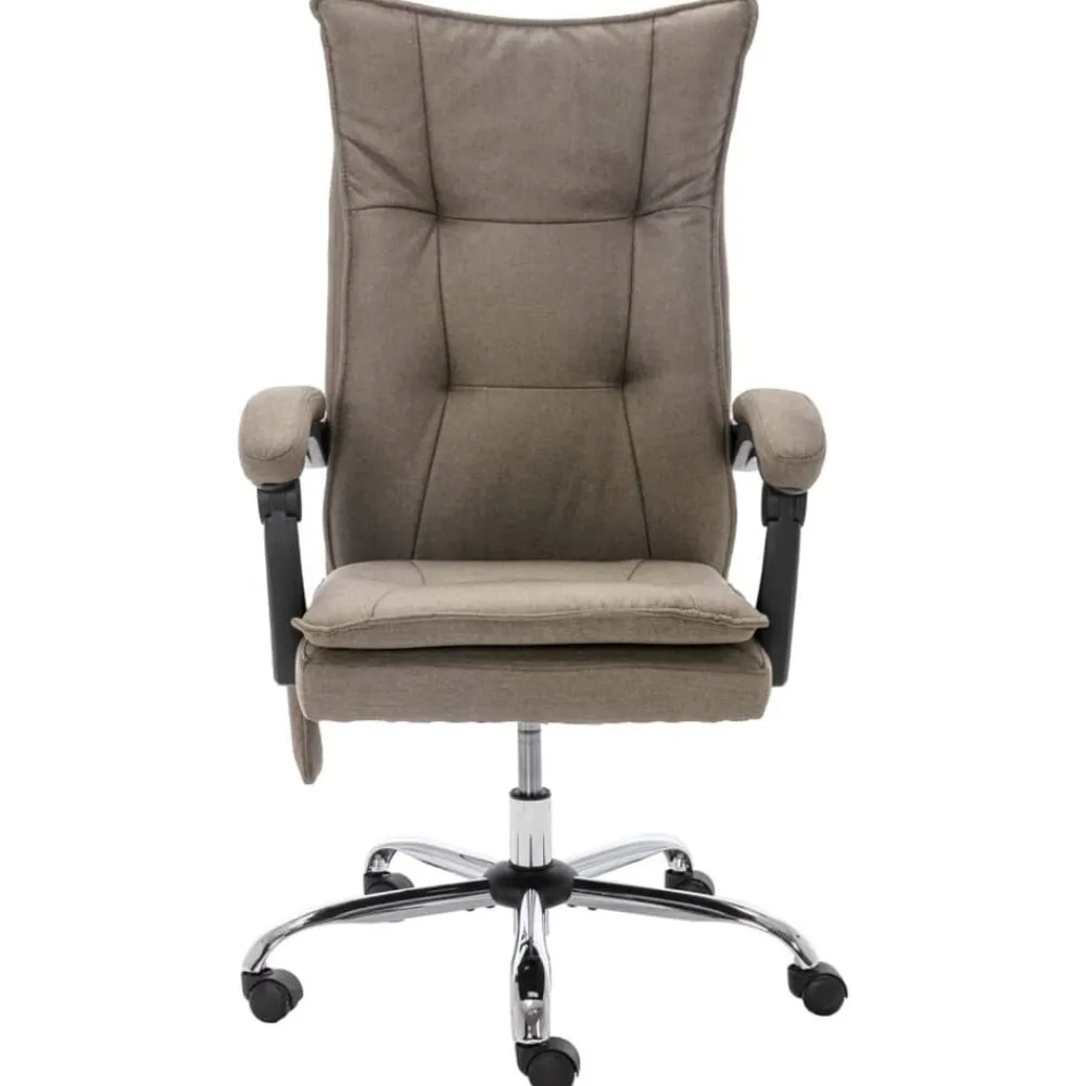 vidaXL Mobiliario De Oficina-Silla de oficina de masaje de tela gris