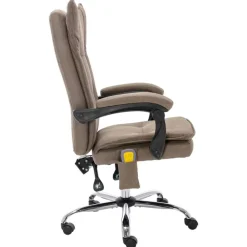 vidaXL Mobiliario De Oficina-Silla de oficina de masaje de tela gris