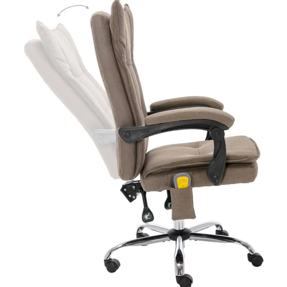 vidaXL Mobiliario De Oficina-Silla de oficina de masaje de tela gris