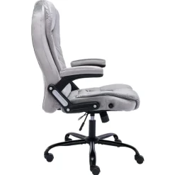 vidaXL Silla de oficina de terciopelo Gris claro Outlet