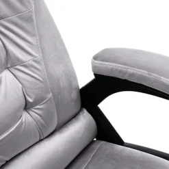 vidaXL Silla de oficina de terciopelo Gris claro Outlet