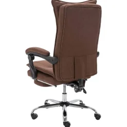 vidaXL Silla de oficina de masaje de tela marrón Marrón Online