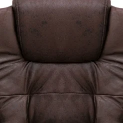 vidaXL Silla de oficina de piel de ante sintética marrón oscuro Marrón oscuro Clearance