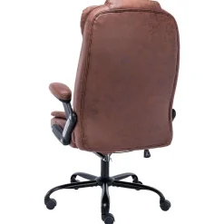 vidaXL Mobiliario De Oficina-Silla de oficina de masaje piel de ante sintética marrón claro
