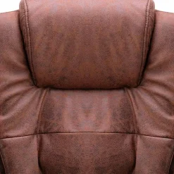 vidaXL Mobiliario De Oficina-Silla de oficina de masaje piel de ante sintética marrón claro