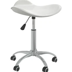vidaXL Silla de oficina de cuero sintético Blanco Online